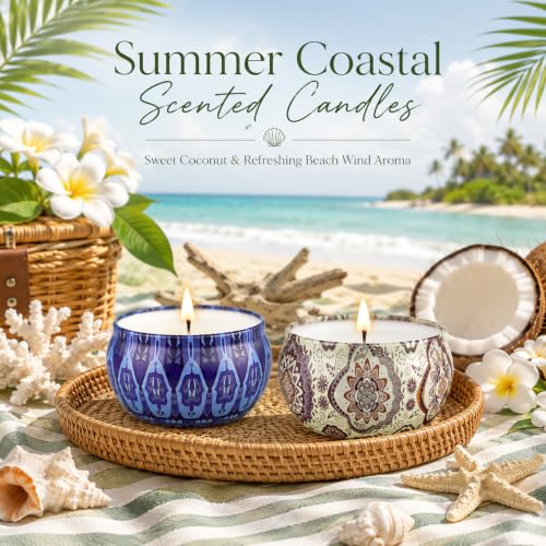 Scented Candles Gift Set, 12 Pack Soy Wax Aromatherapy Candles | 12 Summer Scents, Travel Tin Design, Gift Box Included, Home Fragrance, Spa Relaxation, Self Care, Birthday & Women Gifts - color: Scented Candles-12 Pack
