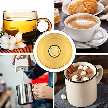 Teapot Warmer, Brushed Stainless Steel Tea Warmer with Tealight Holder, Gold - size: 5.9 in-Gold