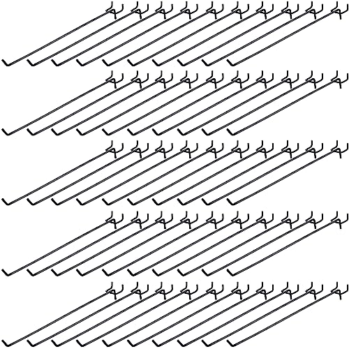 100 Pcs Peg Board Hooks Stainless Steel Pegs,12 Inch,Black | Fits 1/8 1/4 Inch Pegboard Holes, Garage Wall Organizer Accessories, Heavy Duty Hanging Pegs for Tools Workshop Displays - color: Black, size: 12 Inch