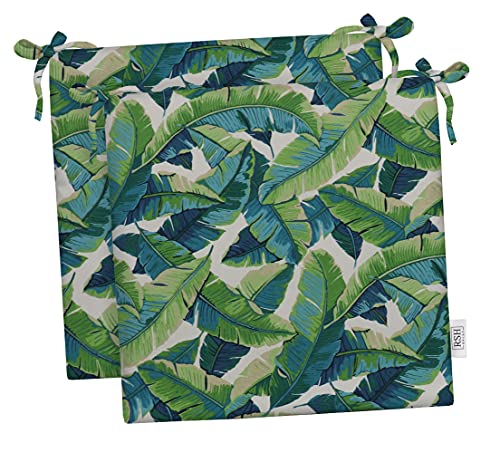 RSH DECOR: Outdoor Foam Seat Cushions Set of 2 | 17" x 17" x 2" | All-Weather Spun Fabric | Square Seat Cushions for Patio Furniture | Balmoral Opal - color: Balmoral Opal, size: 17" x 17" x 2"
