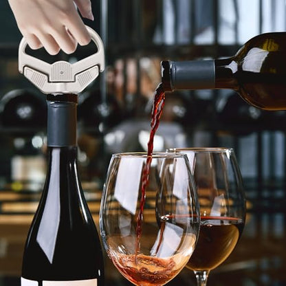 Ah So Wine Opener Set with Foil Cutter, Corkscrew for Old Wines | Two-Prong Cork Remover, Stainless Steel Wine Bottle Opener Gift Set for Wine Lovers