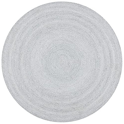 SAFAVIEH Cape Cod Collection Area Rug - 5' Round, Grey, Handmade Braided, Ideal for High Traffic Areas in Living Room, Bedroom (CAP224F) - color: Grey, size: 5' (Round)