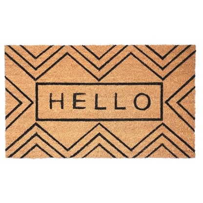 Calloway Mills Chevron Hello Doormat (17" x 29") - size: 1'5" x 2'5" (Rectangular)