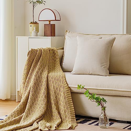 NiNi ALL Outdoor Waterproof Throw Pillow Covers Set of 2 Decorative Farmhouse Garden Pillowcase Solid Cushion Cases for Patio Tent Couch 20x20 inch Beige | Faux Linen Decorative Solid Throw Pillow Covers Farmhouse for Garden Furniture Tent Balcony Couch S