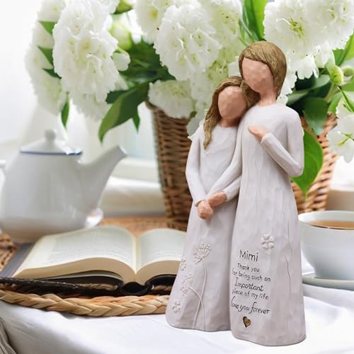 Mimi Gifts for Grandma, Mimi Birthday Gifts,Mimi Figurine | Gifts for Mimi, Mimi Gifts, Grandma Gift for Birthday Christmas Mothers Day,Hand-Painted Resin Statue - style: Mimi gifts