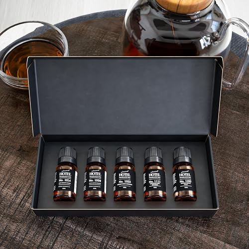 AirScent Hotel Diffuser Oil Gift Set - Buyers Best Picks 5 Pack - 10 mL | Fragrance Oil Sampler Set - Inspired by the Baccarat NYC, My Way and Capri Brezza and other Hotel Scent Samples