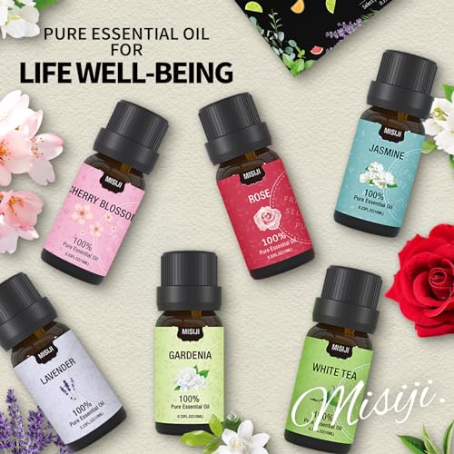 Essential Oils Set- Essential Oils for Diffuser for Home,Diffuser Oils Scents for Aromatherapy,Laundry,Candle&Soap Making,Humidifiers 6 X 10 ML - color: Black-03