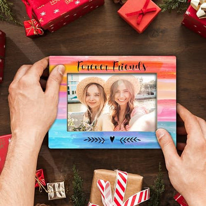 YSTEP Best Friend Forever Frame, Gifts for Long Distance Friends - Wood 4x6 Picture Frame for Desk Display - style: Style 6