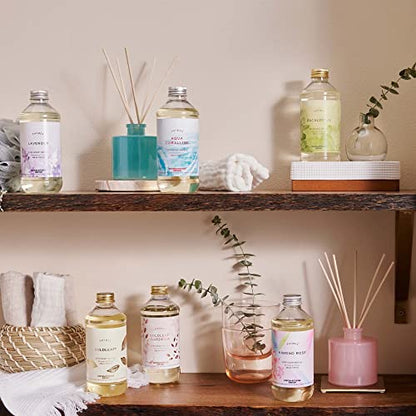 Thymes Reed Diffuser Oil Refill – Fragrance Oil for Diffuser Refill – Flameless Home Fragrance Products – Home Luxury Scents with Notes of Jasmine, Rose, Hyacinth, & Oak Moss (Goldleaf, 7.75 fl oz)