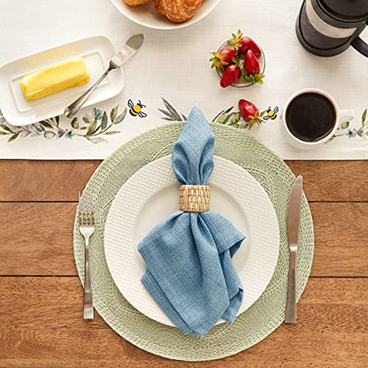 DII Variegated Tabletop Collection, Napkin Set, 20x20, Light Blue, 6 Piece - color: Light Blue, size: 20" x 20" (Set of 6)