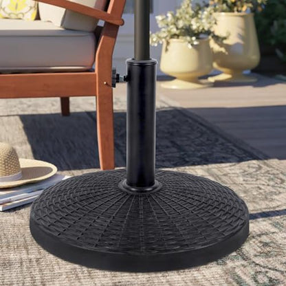 26.5 lbs Heavy Duty Patio Market Umbrella Base Stand - size: 17.5"