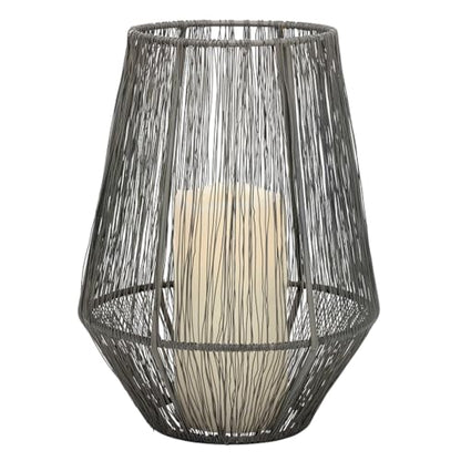 SBDS Candle Holder Tabletop Lantern Indoor Outdoor, 10.25", Metal Wire - size: 10.25"