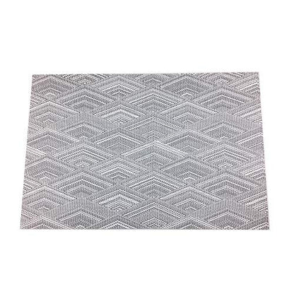 Luxury Placemats Woven Vinyl Non-Slip Insulation Heat Stain Resistant Washable Table Placemats Kitchen Dining Table Top Meal Mat Place Mats PVC Set of 6, Shape of Grey Diamond - color: Grey-diamond