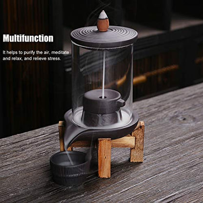 Incense Burner Smoke Backflow Incense Holder Living Room Decor Feng Shui Decoration Waterfall Backflow Incense for Ornament Zen Decor Home Decor Room