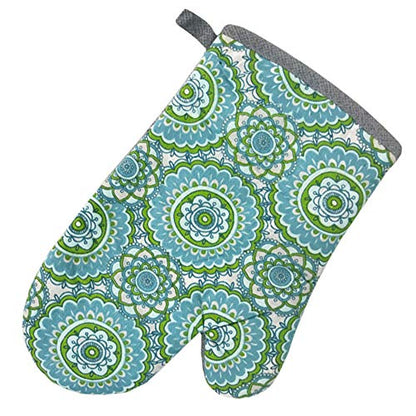Kitchen Towel 5 Piece Linen Set 2 Towels 2 Pot Holders 1 Oven Mitt (Owl) - color: Owl