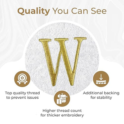 Personalized Hand Towels | Set of 2 | Choose from 12 Fonts | Genuine Turkish Cotton | Oeko-Tex Certified | Personalized Towels | Bathroom Hand Towels - color: White - Hand Towels