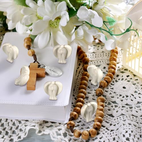 Threehoney 36 Pcs Mini Angel Figurines Miniature Resin Figure Small Angel Figurines for Indoor Outdoor Home Micro Landscape Garden Potted Table Cake Easter Christmas Decor