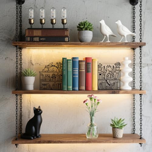 Metal Bookends Dragon Book Ends for Shelves | Dragon Bookends Decorative Unique Desk Bookend Black Book Stopper for Home Reading Bookshelf Decor Book Lovers Gift - style: Dragon