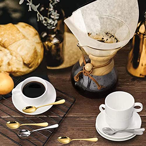 Demitasse Espresso Spoons,4.75inch Stainless Steel Coffee Spoons - color: Gold, size: 4.7Inch