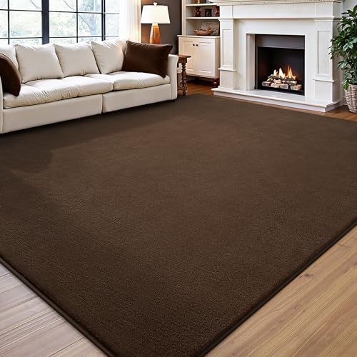 Vasofe Large Modern Area Rugs for Living Room Bedroom, 6x9 Rugs, Brown Rug | Soft Thickened Memory Foam Indoor Minimalist Carpets, Non-Slip Comfy Rugs for Boys Nursery Kids Room Classroom Playroom - color: Brown, size: 6' x 9' (Rectangular)