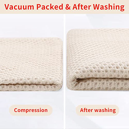 Homaxy 100% Cotton Oversized Waffle Weave Kitchen Towels 4-Pack, Beige | 20 x 28 Inches, Ultra Soft Absorbent Dish Towels, Quick Drying Large Cleaning Towels - color: Beige, size: 20 X 28 - 4 Pack