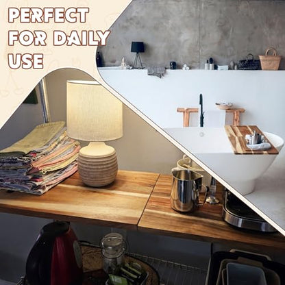 2 Pcs Large Charcuterie Board Foldable Acacia Wooden Charcuterie Board with Handle Serving Boards Tray Long Cutting Boards for Cheese Appetizers Party Travel (36 x 12 Inch, 30 x 12 Inch) - size: 36 x 12 Inch,30 x 12 Inch