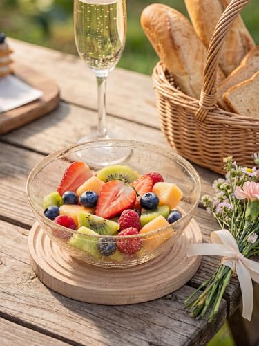 bUCLA 50Pack Gold Glitter Plastic Serving Bowls - 24oz Gold Disposable Dessert/Salad/Soup/Salad/Fruit/Cereal Bowls for Wedding & Party - color: Gold Glitter, size: 24oz
