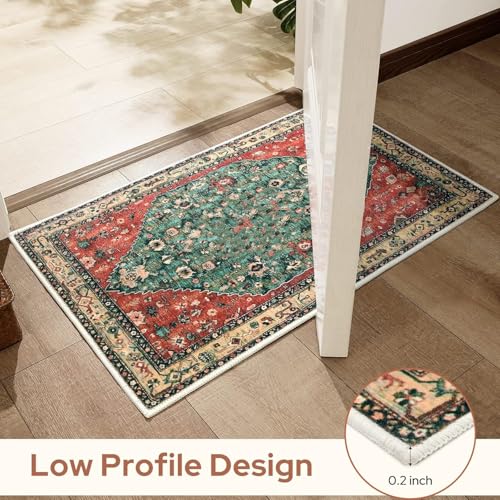Blessed Coming & Going Layered Doormat Set, 2 Pack Indoor Entry Rugs Featuring Coir Loop Welcome Mat 40x60cm with Buffalo Plaid Crystal Velvet Base 60x80cm for Farmhouse Front Door Decor 20×32 Inch