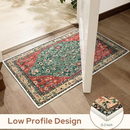 Blessed Coming & Going Layered Doormat Set, 2 Pack Indoor Entry Rugs Featuring Coir Loop Welcome Mat 40x60cm with Buffalo Plaid Crystal Velvet Base 60x80cm for Farmhouse Front Door Decor 20×32 Inch