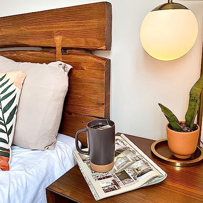 Mora Ceramics Large Tea Mug with Loose Leaf Infuser and Ceramic Lid, 18 oz, Portable, Microwave, Dishwasher Safe, Tall Coffee Cup - Rustic Matte Ceramic Glaze, Modern Herbal Tea Strainer, Nightwaves - color: Nightwaves
