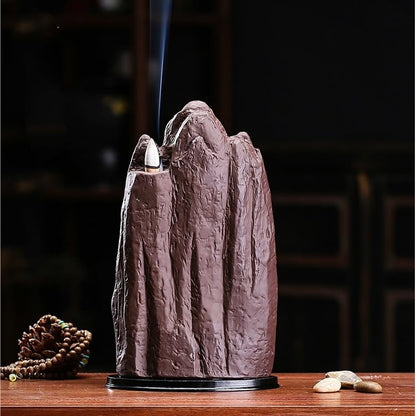 Incense Burner Aromatherapy Furnace Creative Viewing Rockery Waterfall Zen Home Accessories Backflow Incense Burner Ornaments Backflow Incense Burner