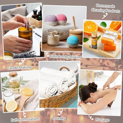 Essential Oil Set, 128 Pcs Fragrance Aromatherapy Oils for Skin, Diffusers, Home Care, Humidifier Laundry, Candle Making - Tea Tree, Sandalwood, Lavender, Vanilla, Eucalyptus and More(5mL) - color: 128 Pack Essential Oil Set Dark Blue