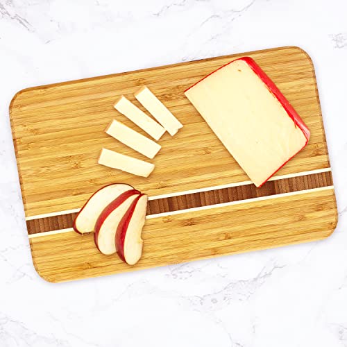 Totally Bamboo Aruba Bamboo Serving and Cutting Board, 12-1/2" x 8" - size: 12.5"L x 8"W