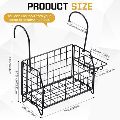 Novabright Large 11" x 8.75" x 5.9" Rustproof Shower Caddy Hanging Shower Organizer Basket Soap Tray and Rack for Bathrooms and Bathtubs, Shampoo, Conditioner, Soap & Bath Accessories