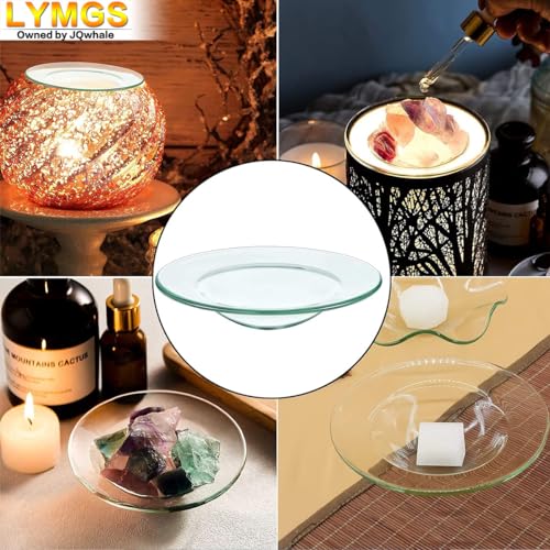 4.5" Replacement Oil Warmer Dish, 115mm Wax Melt Warmer Liner Round Glass Dish, Candle Warmer Bowl Plate Wax Tray for Scented Wax Aroma Therapy Lamp, 1 Pack