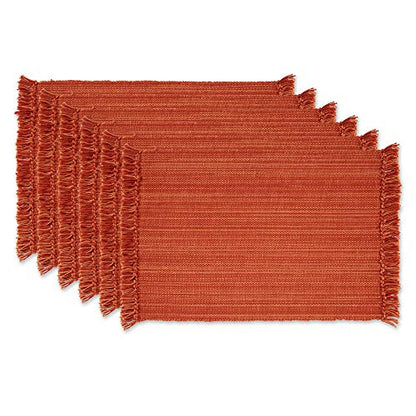 DII Variegated Tabletop Collection, Placemat Set 13x19, Spice, 6 Piece - color: Spice, size: 19" x 13" (Set of 6)