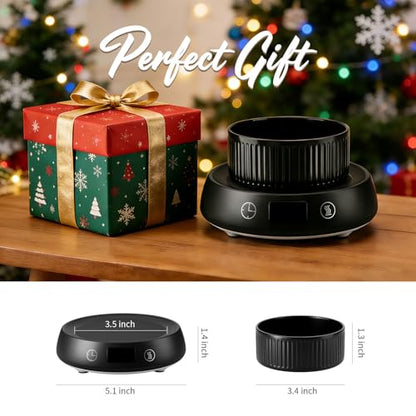 Candle Warmer,Wax Melt Warmer for Desk with Temperature Display | 1-9H Delay Start Timer,Wax Warmer for Scented Wax,Wax Melter,3 Temperature Settings,1-9H Auto Shut Off Timer - color: Black