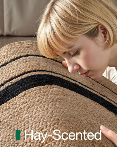 LUMI 4' Round Natural Jute Area Rug, Braided Farmhouse Rug - color: Maple Mist, size: 4'x4'