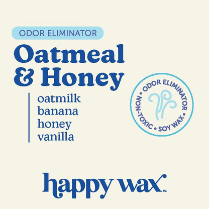Happy Wax Odor Eliminating Scented Soy Wax Melts – Oatmeal & Honey – Pet-Safe, Non-Toxic, Perfect for Use with Wax Warmers - for Home Fragrance & Freshness - 4 oz Pouch - color: Oatmeal & Honey