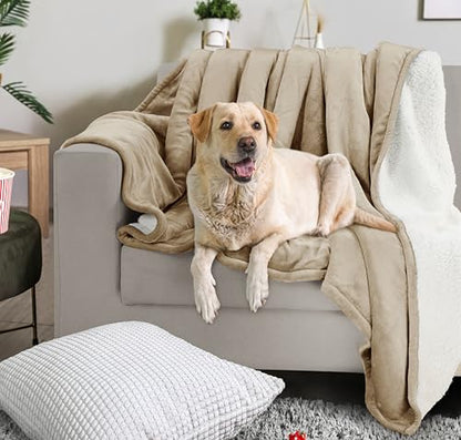 Utopia Bedding Reversible Plush Sherpa Blanket King Size Camel, 90x102 Inch | Soft, Warm, Fleece, Bed, Sofa, Couch, Camping, Travel, Cozy, All Season - color: Camel, size: King (90x102 Inch)