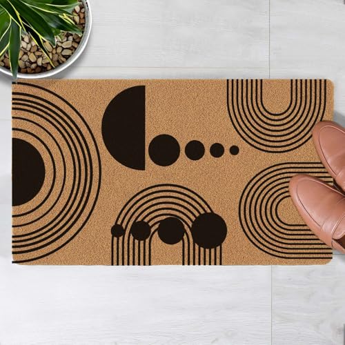 Welcome Door Mat Outdoor Indoor Entrance, Mid Century Modern Non Slip Durable Entrance Rugs for Entry, Patio, High Traffic Areas Front Door, 17" x 29.5" - color: Mid Century Modern1
