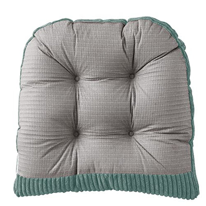 Rocking Chair Cushion Premium Tufted Pads Non Skid Slip Backed Crushed Velvet Cover Set of Upper and Lower with Ties, 21 in x 17 in | 17 in x 17 in, Velvet Mint, Case Pack (Pack of 5) - color: Velvet Mint, style: 21" X 17"/17" X 17" (Pack of 5)