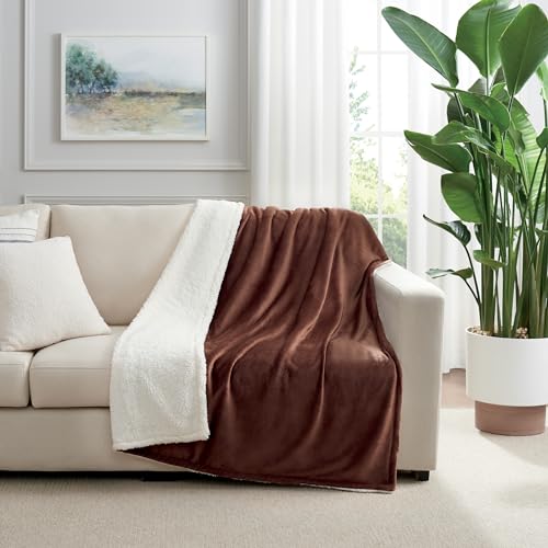Arkwright Sherpa Fleece Throw Blanket - Plush Fluffy Warm Reversible Soft Sherpa Throw Blanket for Home, Couch, Sofa, Bed, Camping and Travel, 50x60 in, Brown - color: Chocolate Brown, size: Throw (50x60) Pack of 1