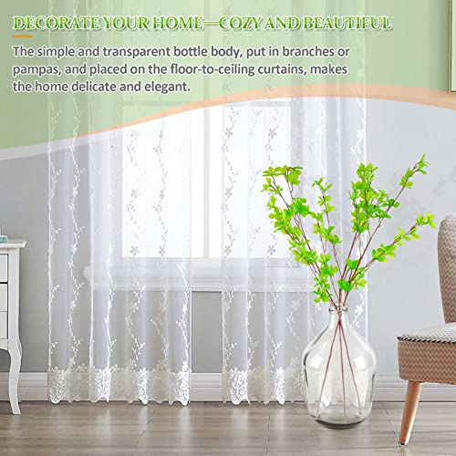 Bfttlity Clear Glass Vase for Centerpieces Table Home Room Decor, L | 15" Tall Clear Vase for Branches, Floor Flowers Vase - size: Large-Clear