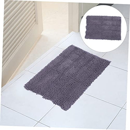 Alipis Chenille Bath Rugs Absorbent Non-Slip Mat Luxury Bathroom Rug for Shower