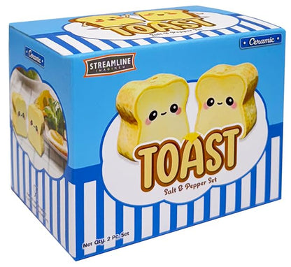 Streamline Imagined Toast Salt & Pepper Shakers - style: Toast
