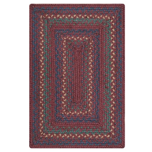 Homespice Jamestown Jute Braided Placemats, Rect 13x19 Set of 6 | Burgundy Everyday and Holiday Table Mats, Rich Colors, Reversible, Durable and Easy to Clean - color: Jamestown