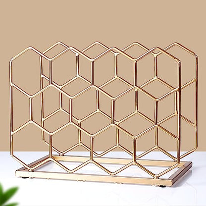 14 Bottle Countertop Wine Rack - Freestanding Modern Gold Metal Wine Rack - Tabletop Wine Holder Stand for Cabinet, Pantry, Wine Bottle Storage…… - color: Gold