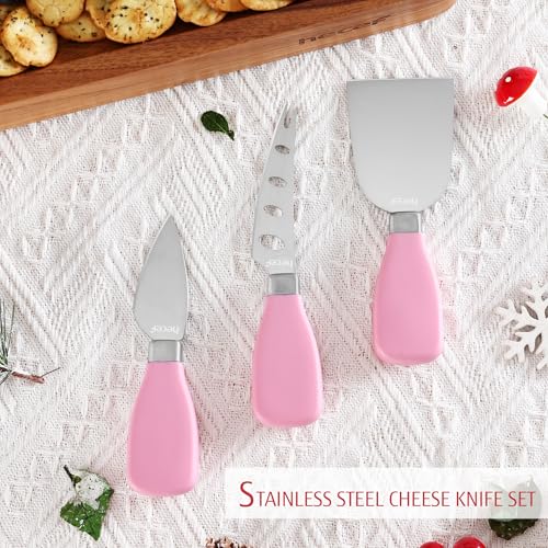 hecef Pink Large Charcuterie Board Set with Stainless Steel Cheese Knives, Cheese Board Set Wooden Appetizer Platter for Housewarming, Weddings, Birthdays & More, Forks & Pull-Out Drawers - style: with Drawer-Pink