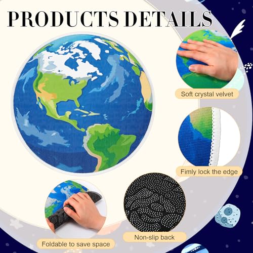 24 Pack Carpet Circles for Classroom, 16 in Non Slip Round Circle Mats for Classroom Sitting, Flexible Corner Circle Time Rugs for Reading Nook, Playing Areas, Library, Group Activity(Planet) - style: Planet